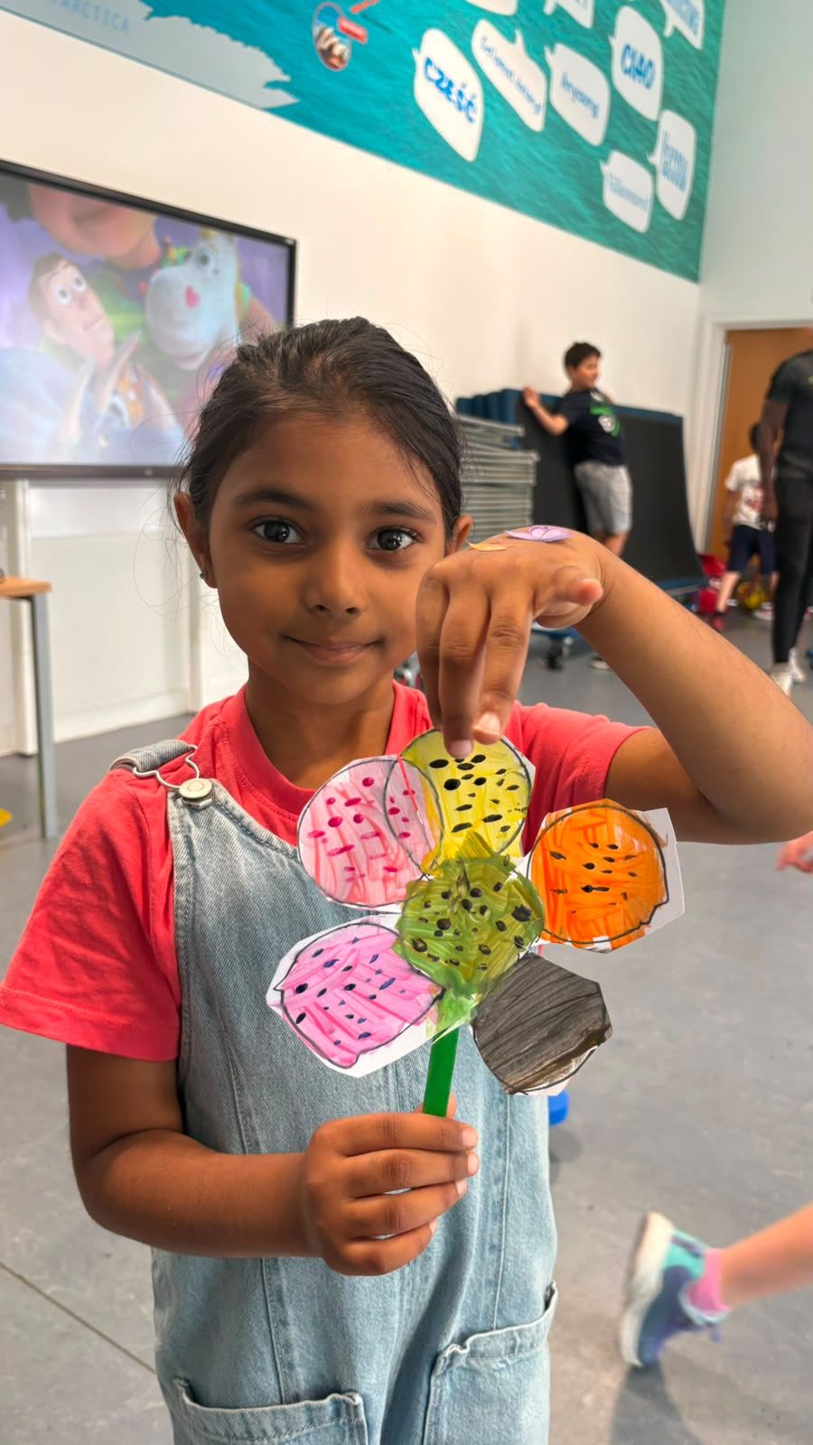 Children enjoying craft flower 3 at Active Minds