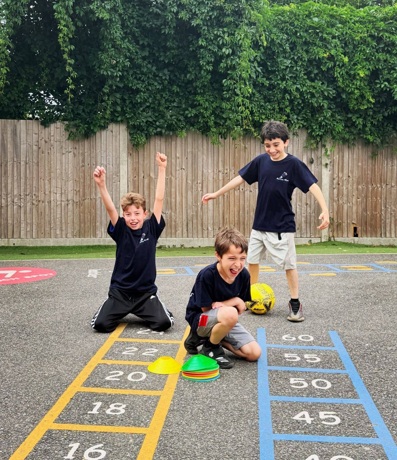 Children enjoying playground celebrate at Active Minds
